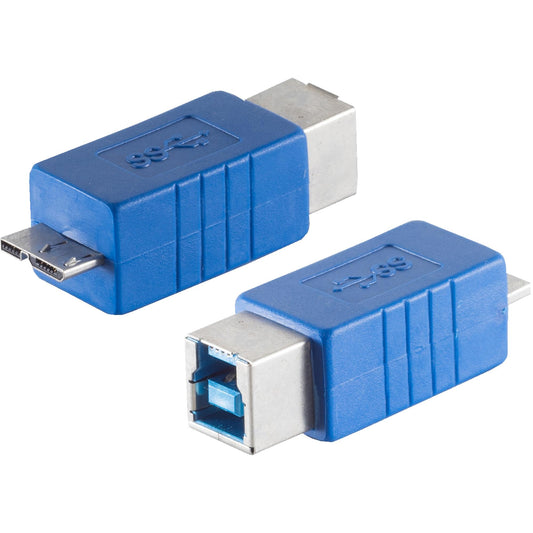 USB Adapter 3.0 B Kupplung / B Micro Stecker, blau