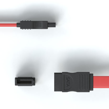 SATA 3Gb/s Verbindungskabel, L-Winkel, rot - Variation