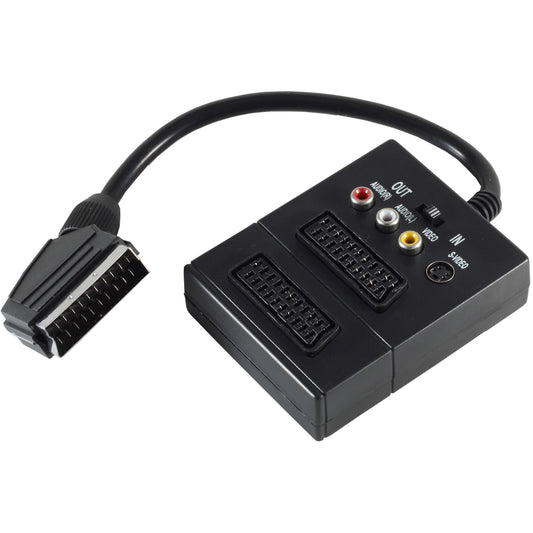 Universal 2x SCART Verteiler, Cinch, S-Video, 0,2m