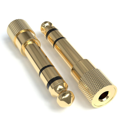 6,3mm Klinkenstecker - 3,5mm Klinkenbuchse Stereo Adapter - Gold