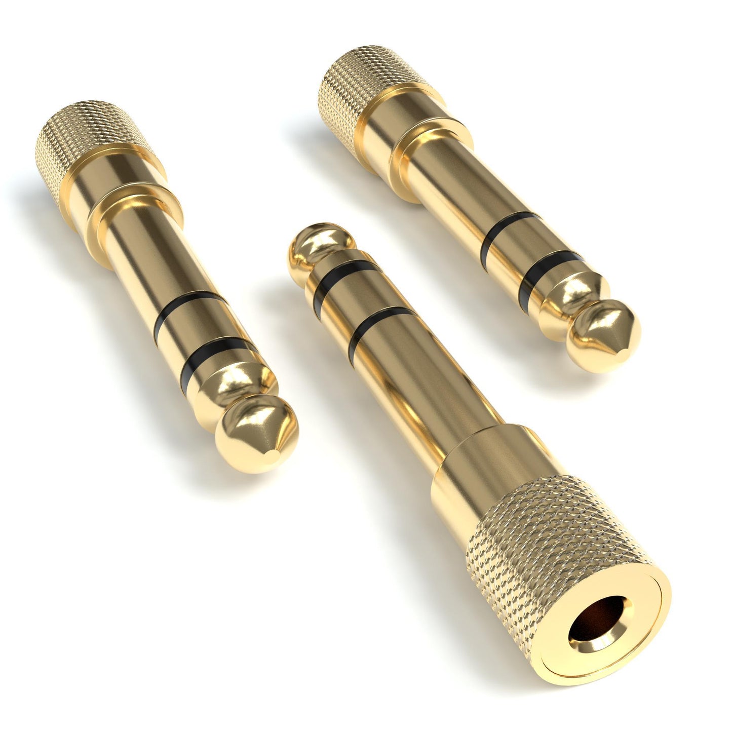 6,3mm Klinkenstecker - 3,5mm Klinkenbuchse Stereo Adapter - Gold