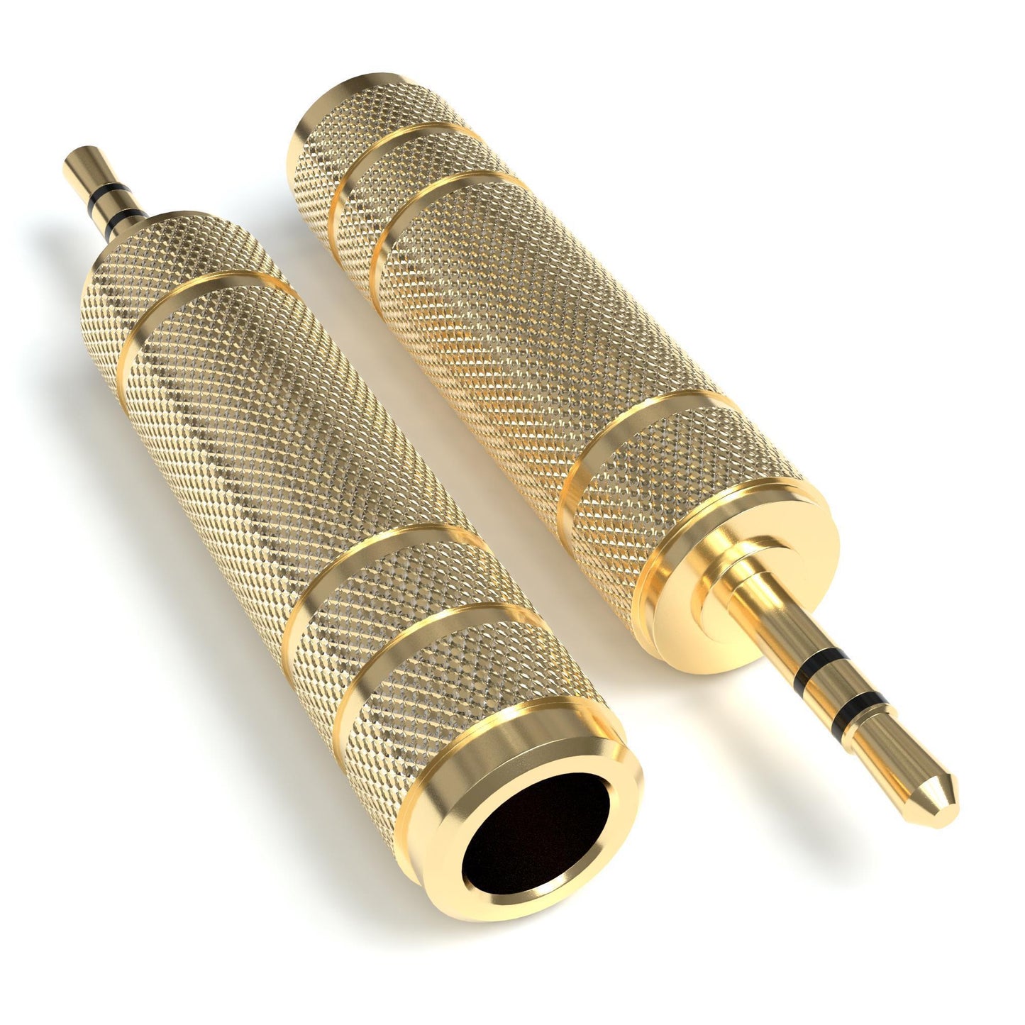 3,5mm Klinkenstecker - 6,3mm Klinkenbuchse Stereo Adapter - Gold