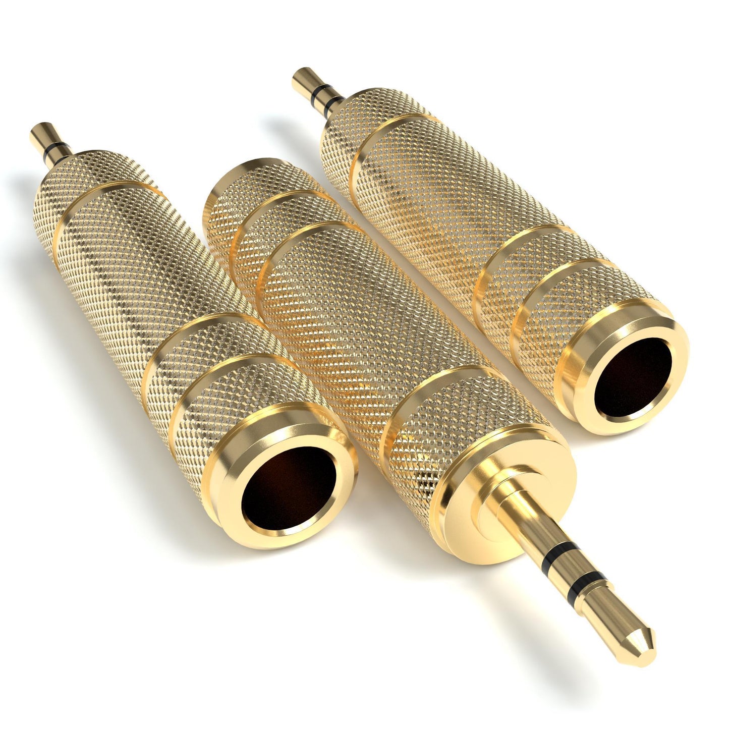 3,5mm Klinkenstecker - 6,3mm Klinkenbuchse Stereo Adapter - Gold