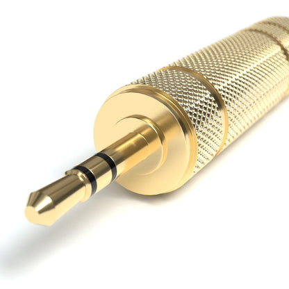 3,5mm Klinkenstecker - 6,3mm Klinkenbuchse Stereo Adapter - Gold