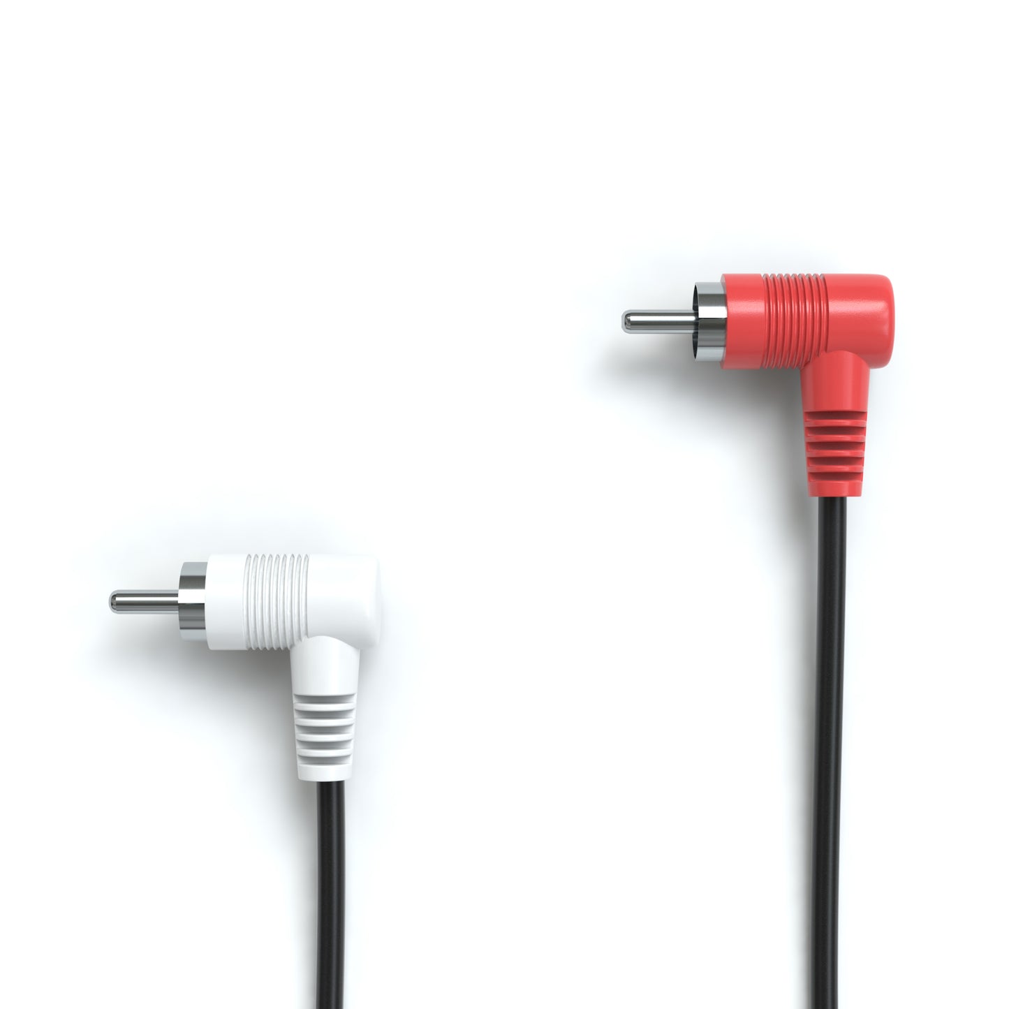 2x Cinch Stecker 90° winkel auf 2x Cinch Stecker 90° winkel Kabel - Variation "eBW"
