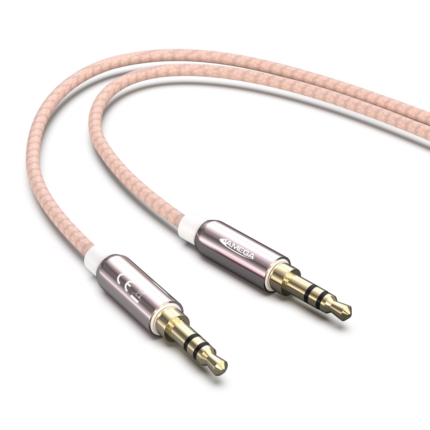 Aux Kabel Nylon Rosegold