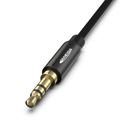 AUX Cabel 3,5mm nylon / black - Variation