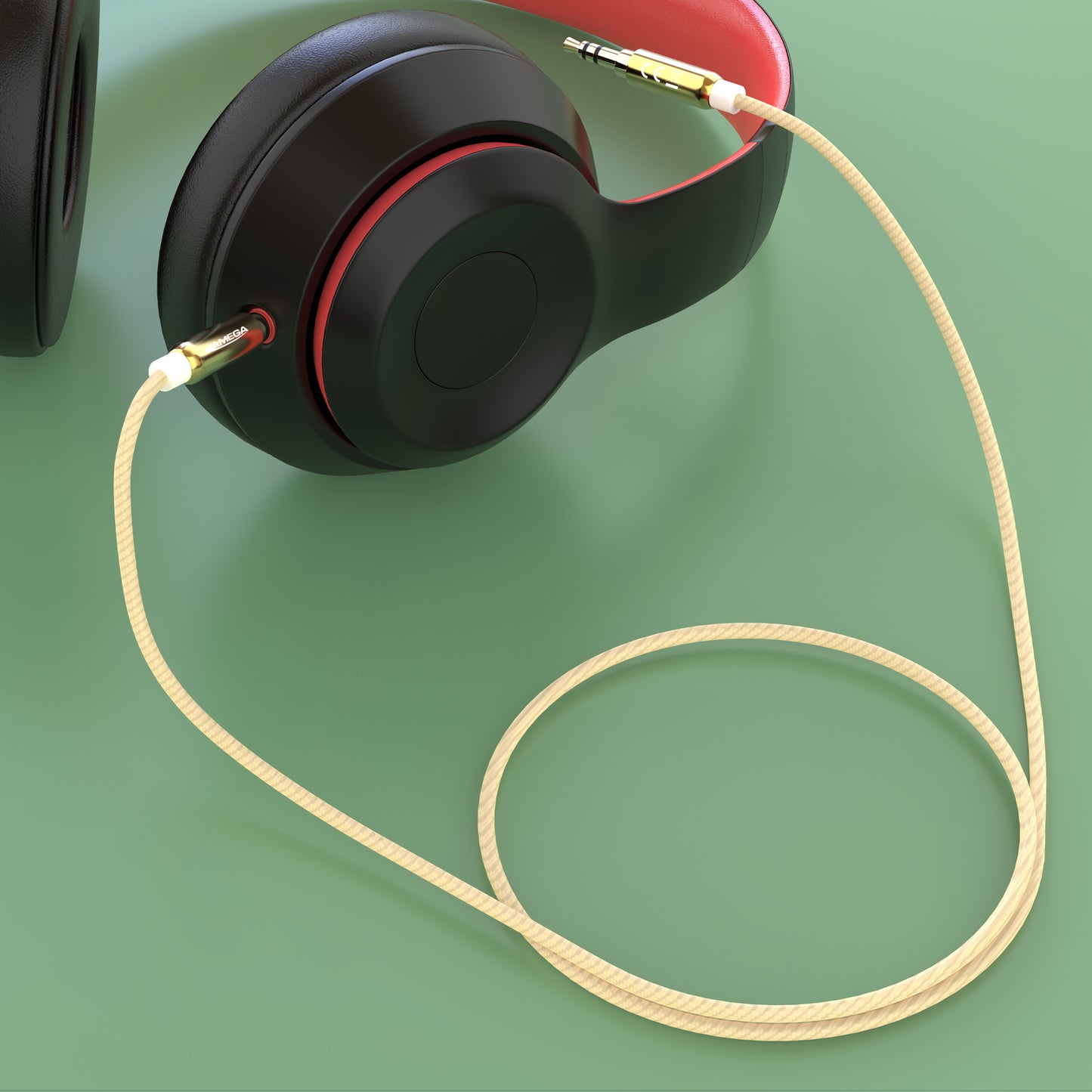 AUX Cable 3,5mm nylon / gold - Variation