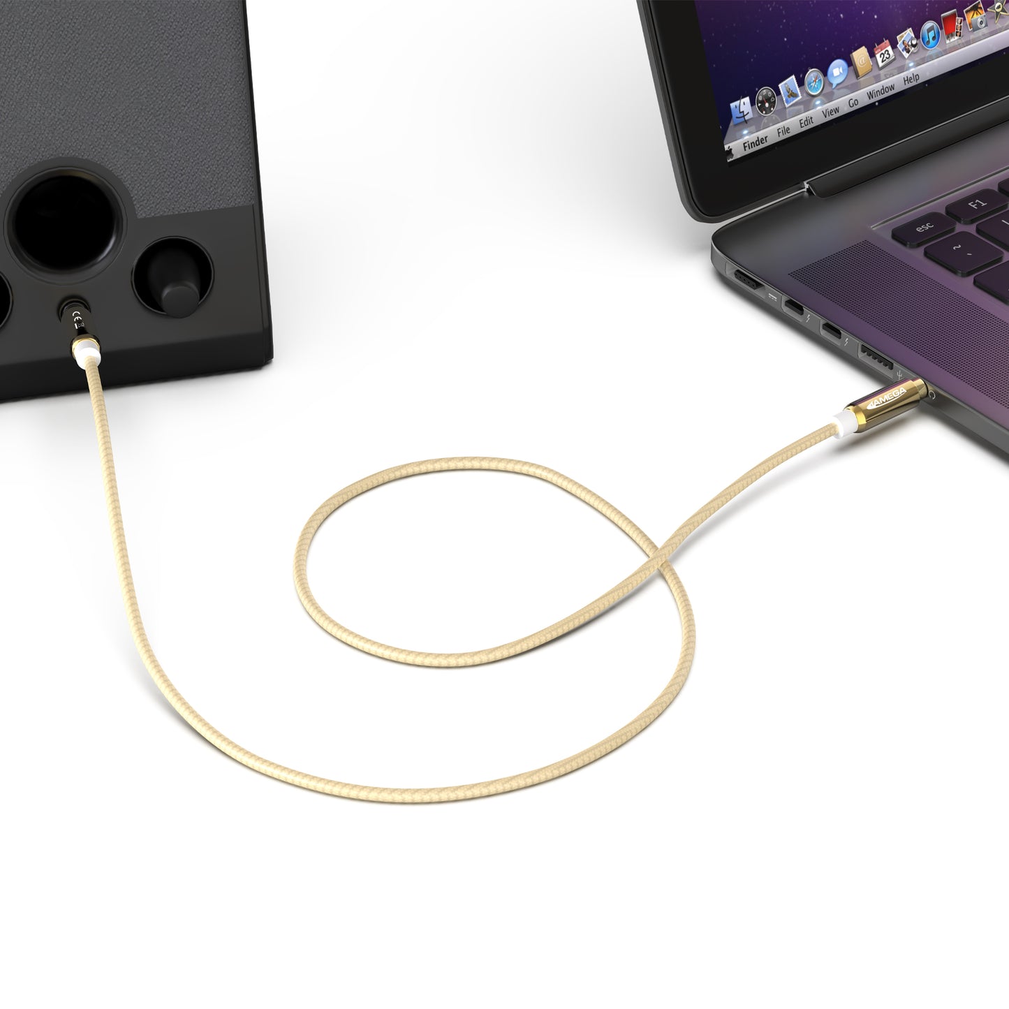 AUX Cable 3,5mm nylon / gold - Variation