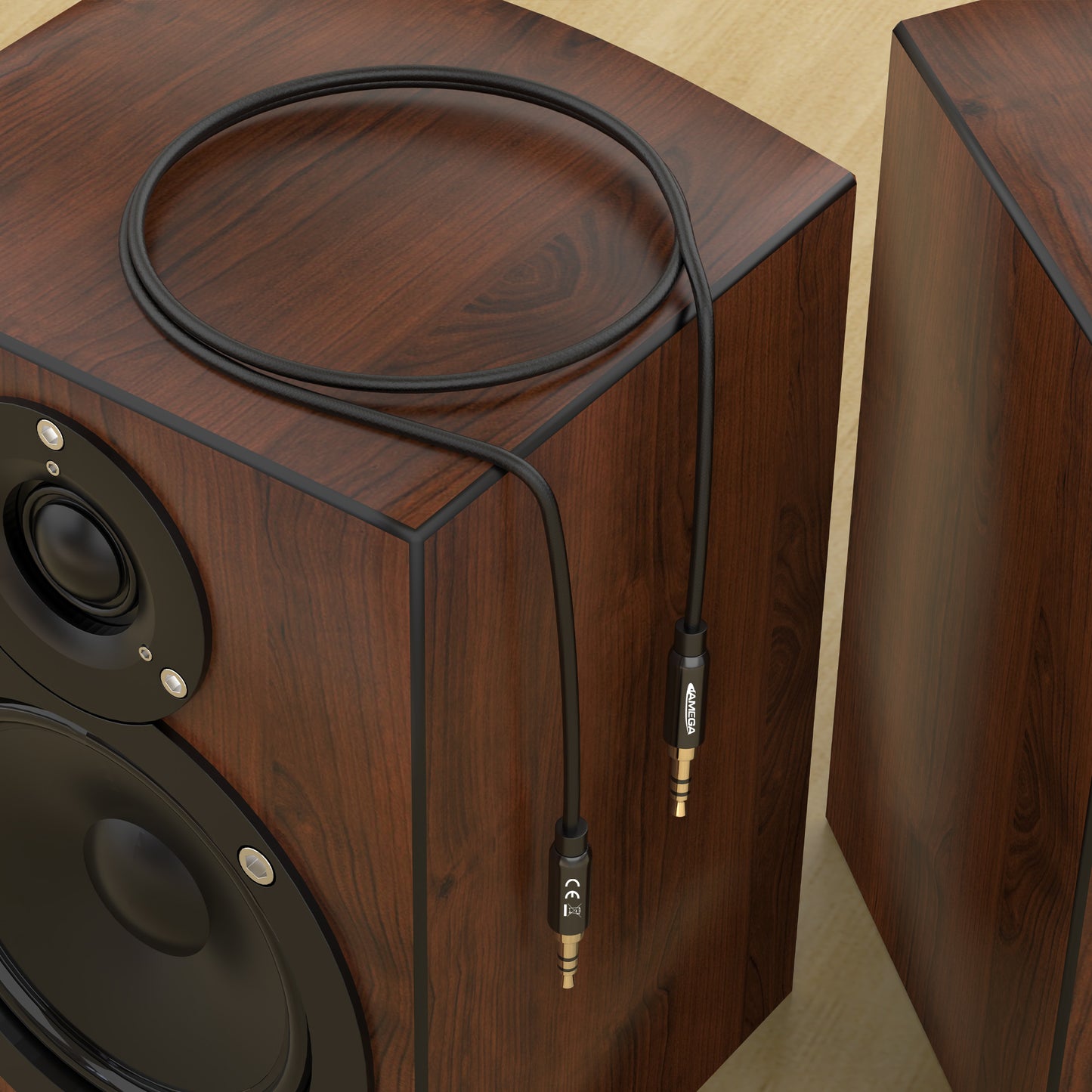 AUX Cabel 3,5mm nylon / black - Variation
