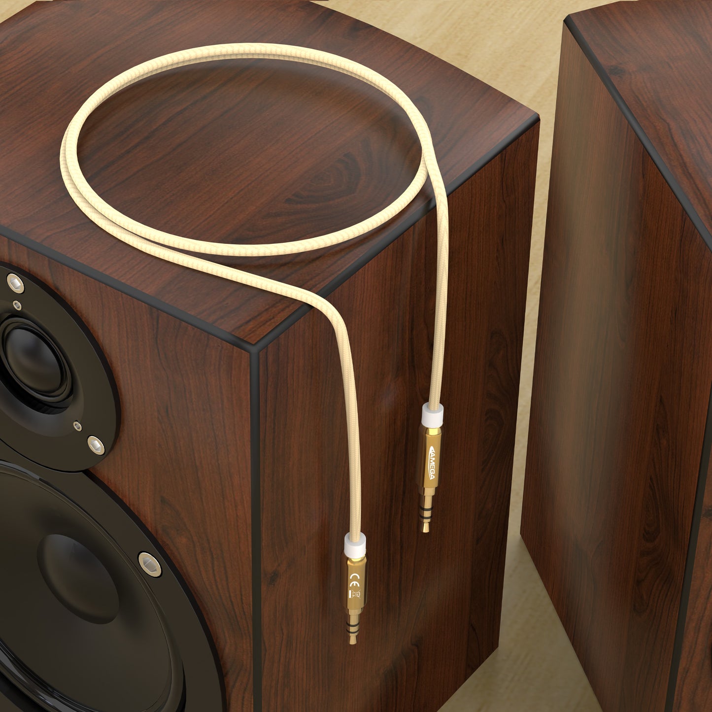 AUX Cable 3,5mm nylon / gold - Variation