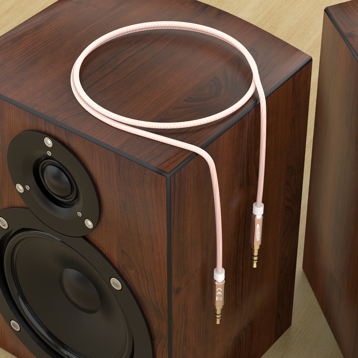 AUX Cable 3,5mm nylon / rosegold - Variation