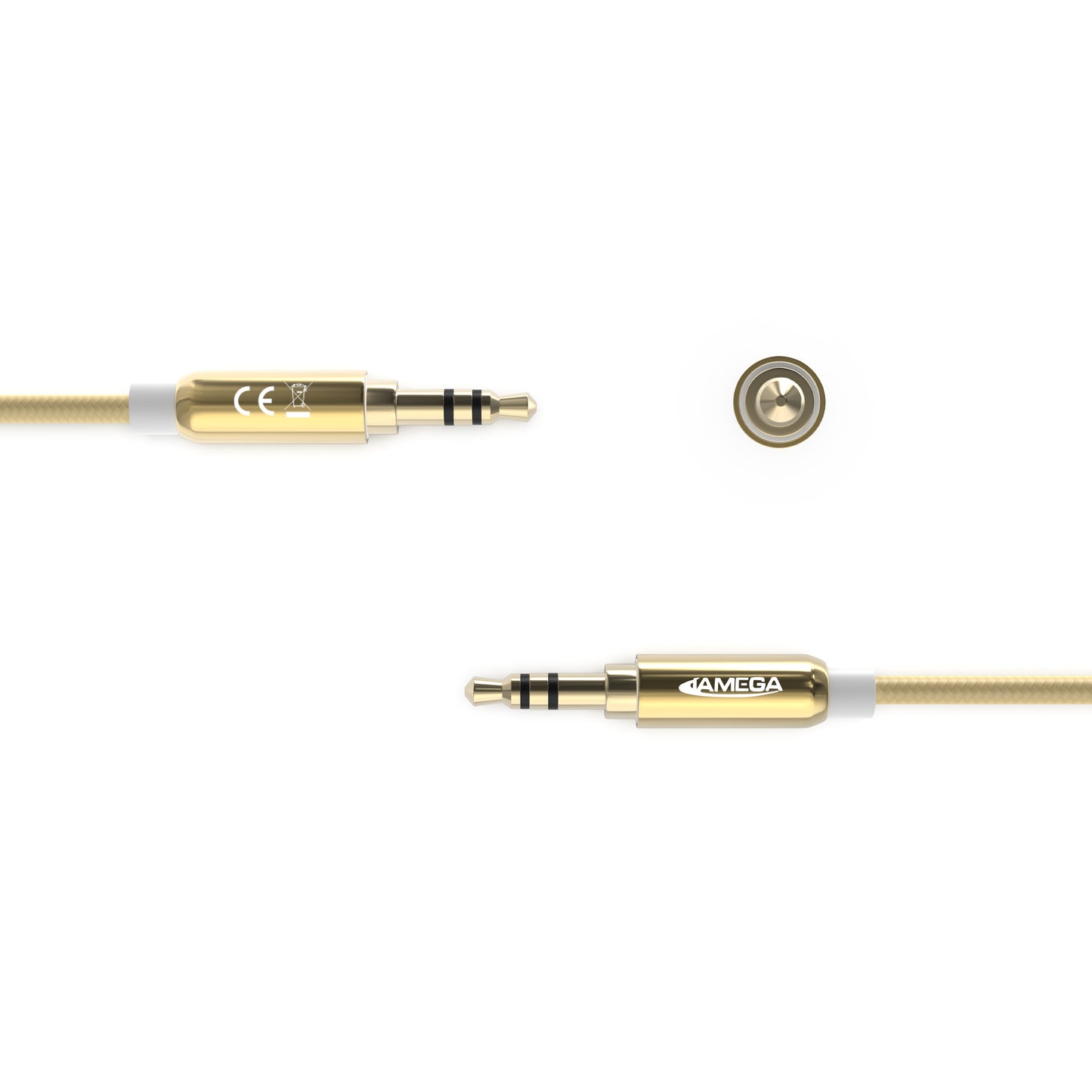 AUX Cable 3,5mm nylon / gold - Variation