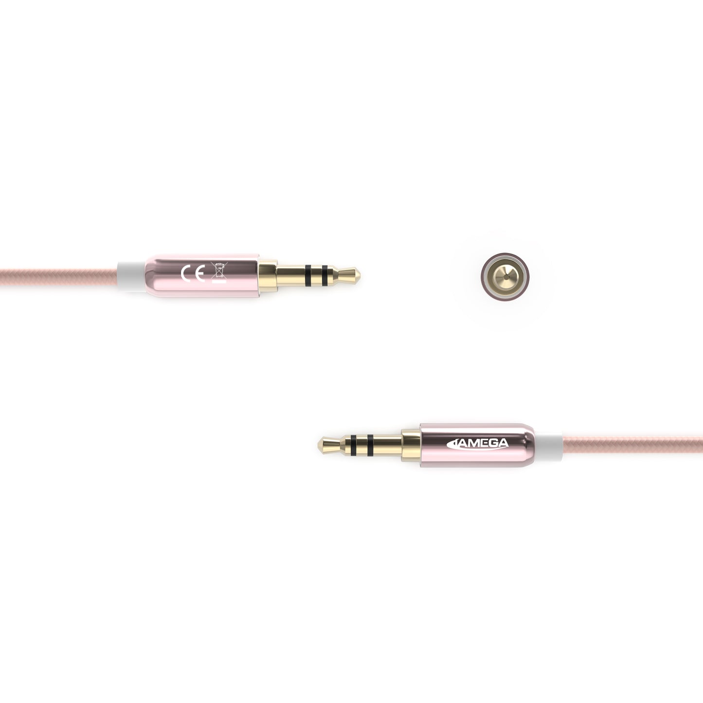 AUX Cable 3,5mm nylon / rosegold - Variation