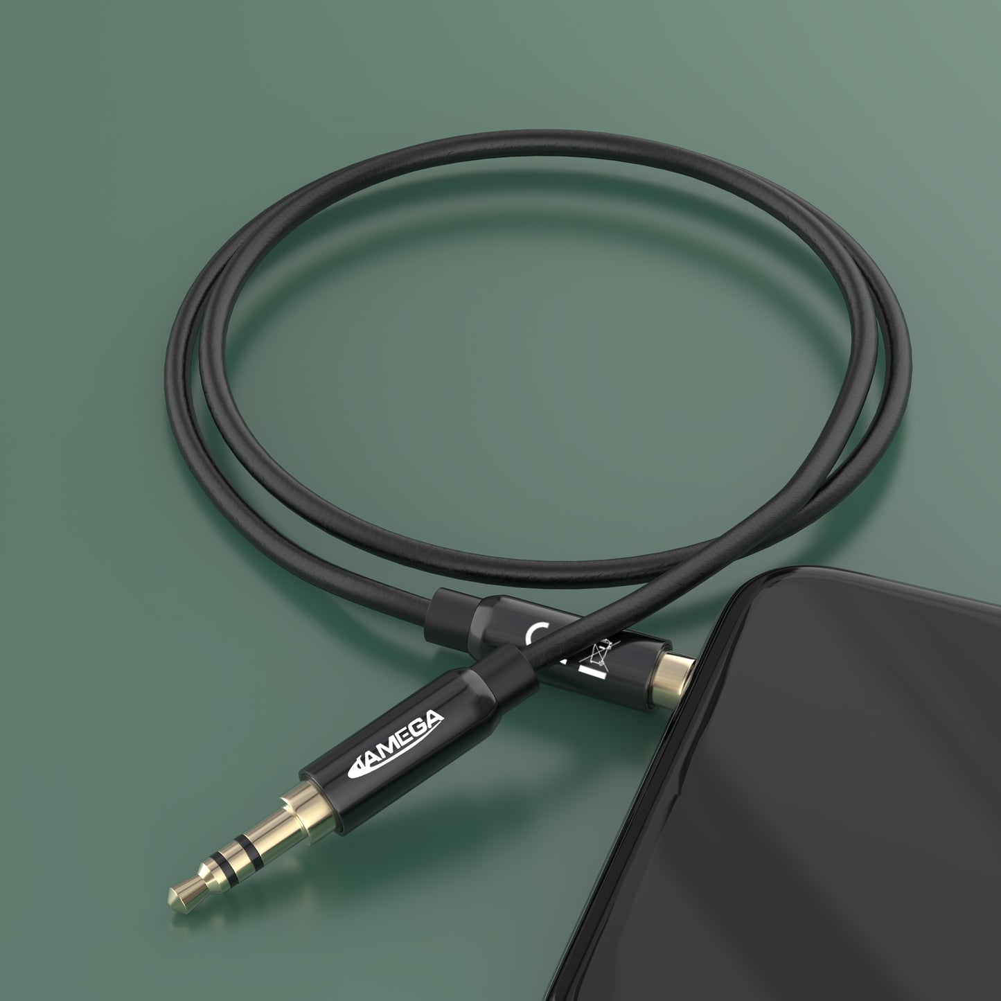 AUX Cabel 3,5mm nylon / black - Variation