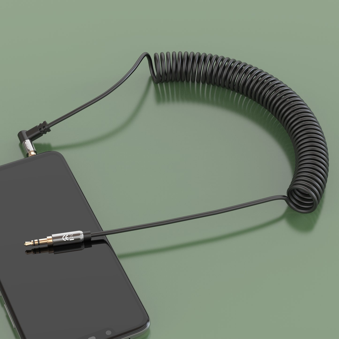 Aux Cabel 3.5mm angled with spring  - Variation