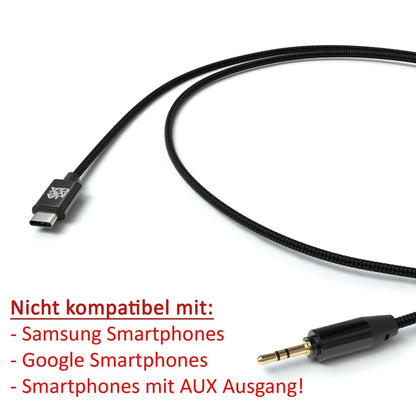 USB-C Male - 3,5mm AUX Male | Metal Shell / Nylon Braid | Variante
