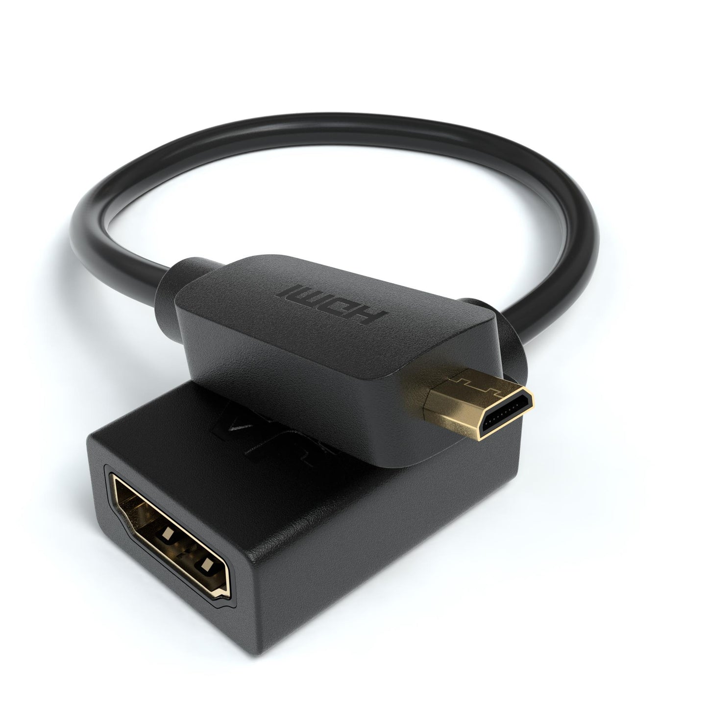 micro HDMI Stecker - HDMI Buchse Adapterkabel - 10cm