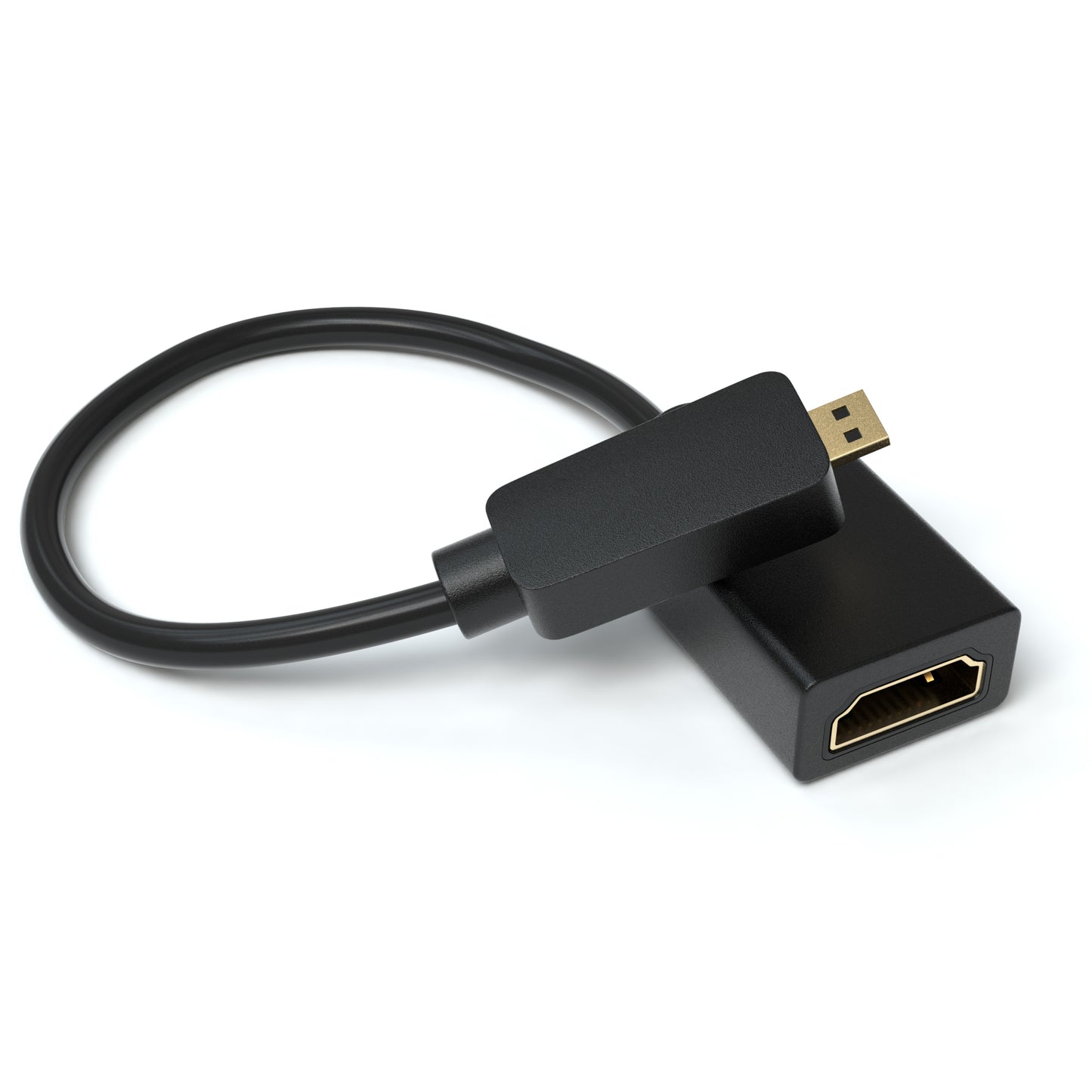 micro HDMI Stecker - HDMI Buchse Adapterkabel - 10cm