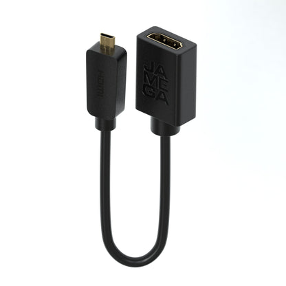 micro HDMI Stecker - HDMI Buchse Adapterkabel - 10cm