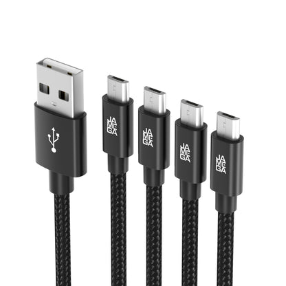 Micro USB Kabel | | 0,5 - 3m | | 4er Set Schwarz