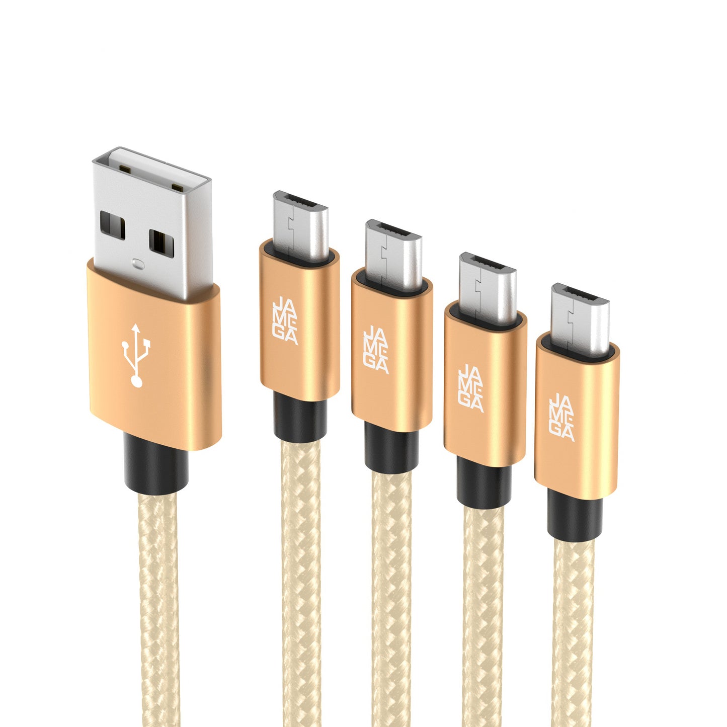 Micro USB Kabel | | 0,5 - 3m | | 4er Set Gold