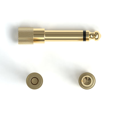 6,3mm Klinkenstecker - 3,5mm Klinkenbuchse Mono Adapter - Gold