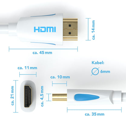 HDMI Kabel 2.0 - New 4K Model - *WHITE* - Variante "eBW"