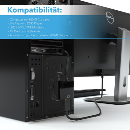 DisplayPort zu HDMI A Female Adapter - Schwarz