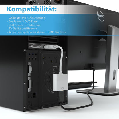 DisplayPort zu HDMI A Female Adapter - Weiß