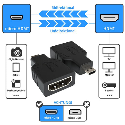 Micro HDMI Adapter / HDMI A zu HDMI D