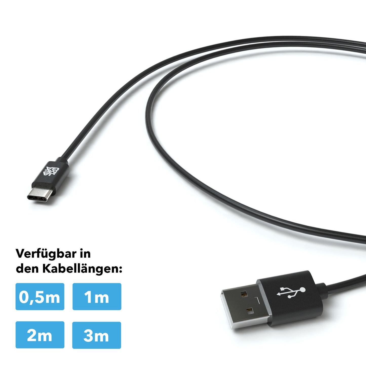 USB C Kabel | Unicolor | *NEW MODEL* - Black - Variante "eBW"