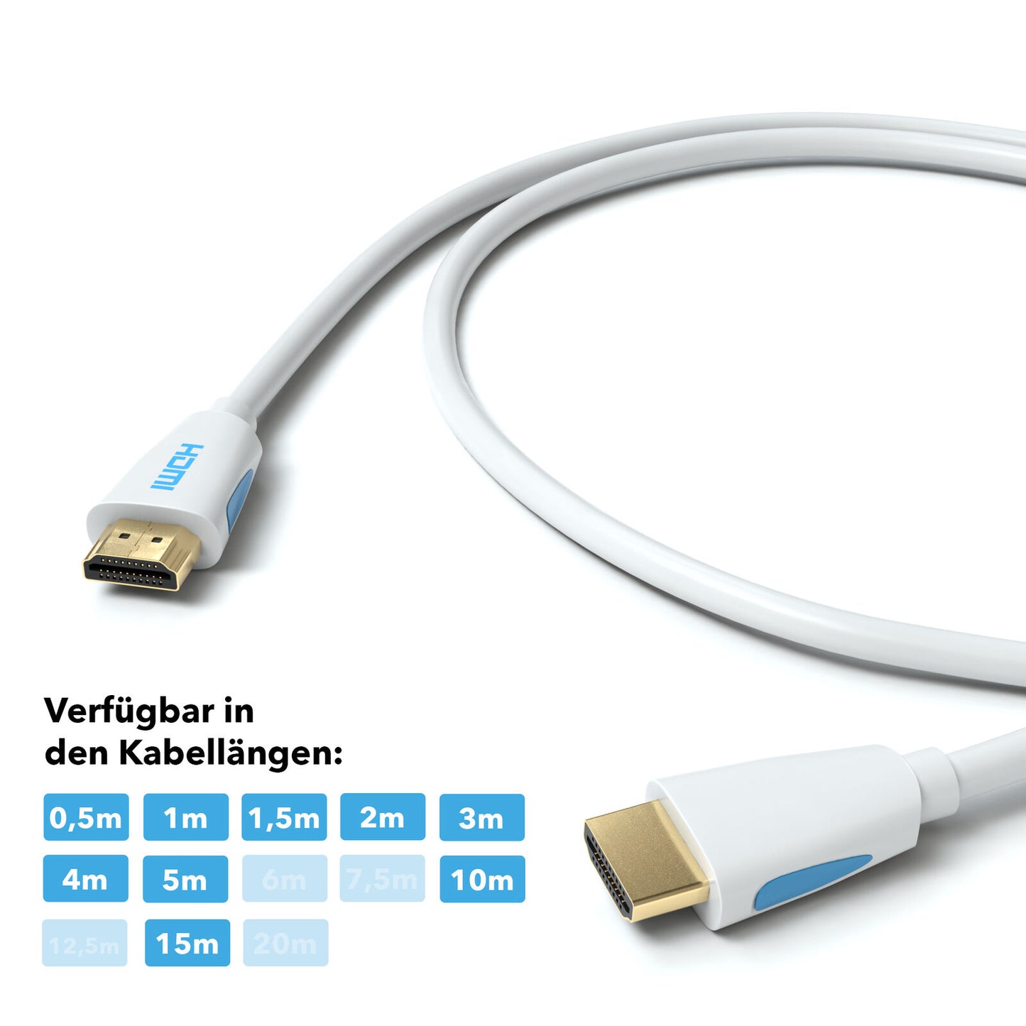 HDMI Kabel 2.0 - New 4K Model - *WHITE* - Variante "eBW"
