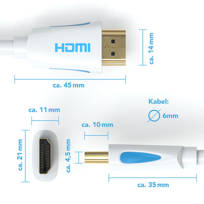 HDMI Kabel 2.0 - New 4K Model - *WHITE* - Variante "eBW"