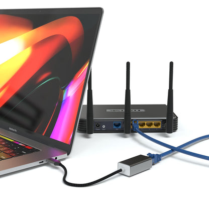 USB-C Male - Ethernet RJ45 Female