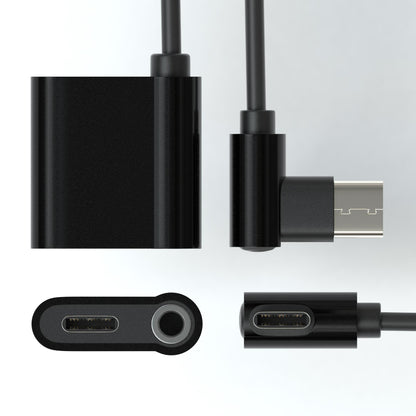 USB-C Male - 3.5mm AUX Female + USB-C Female