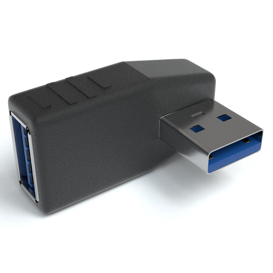 USB-A 3.0 Stecker 90° Links - USB-A 3.0 Buchse