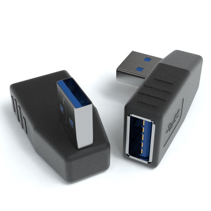USB-A 3.0 Stecker 90° Links - USB-A 3.0 Buchse