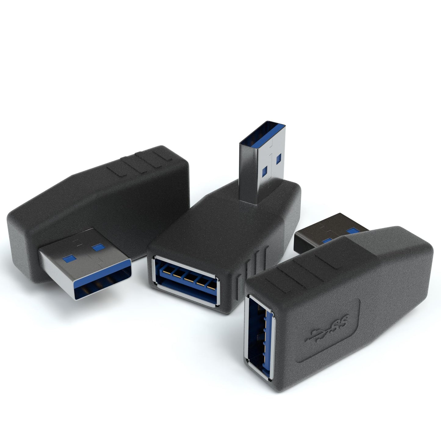 USB-A 3.0 Stecker 90° Links - USB-A 3.0 Buchse