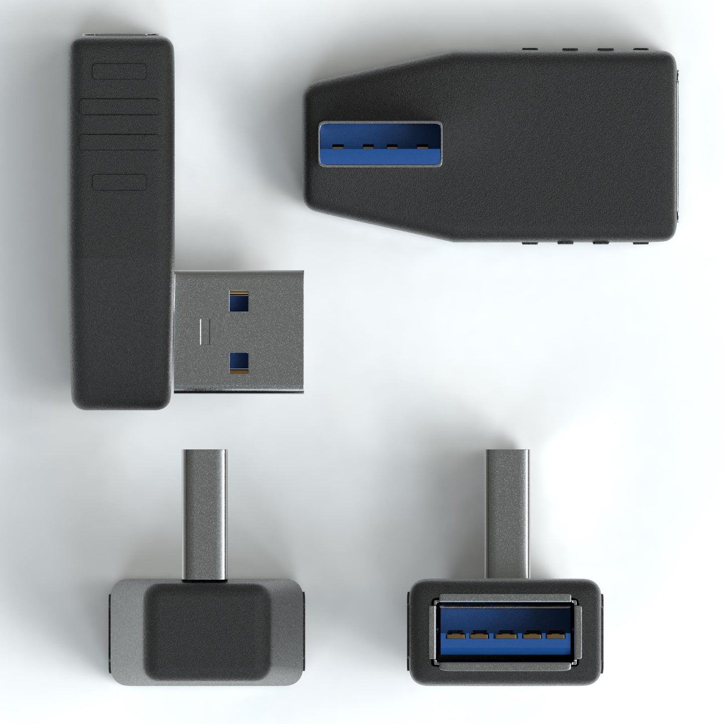 USB-A 3.0 Stecker 90° Rechts - USB-A 3.0 Buchse