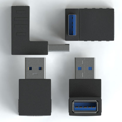 USB-A 3.0 Stecker auf USB-A 3.0 Buchse 270° Winkeladapter