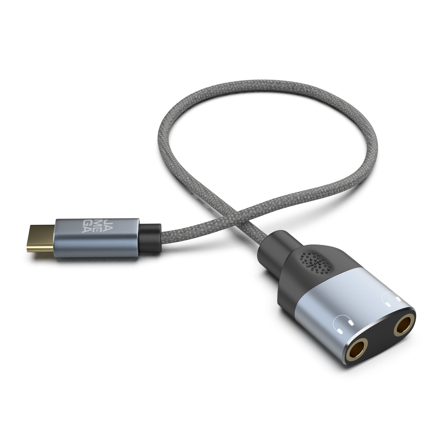USB C to 2*Aux 3.5 female Audio Adapter | 0.2m