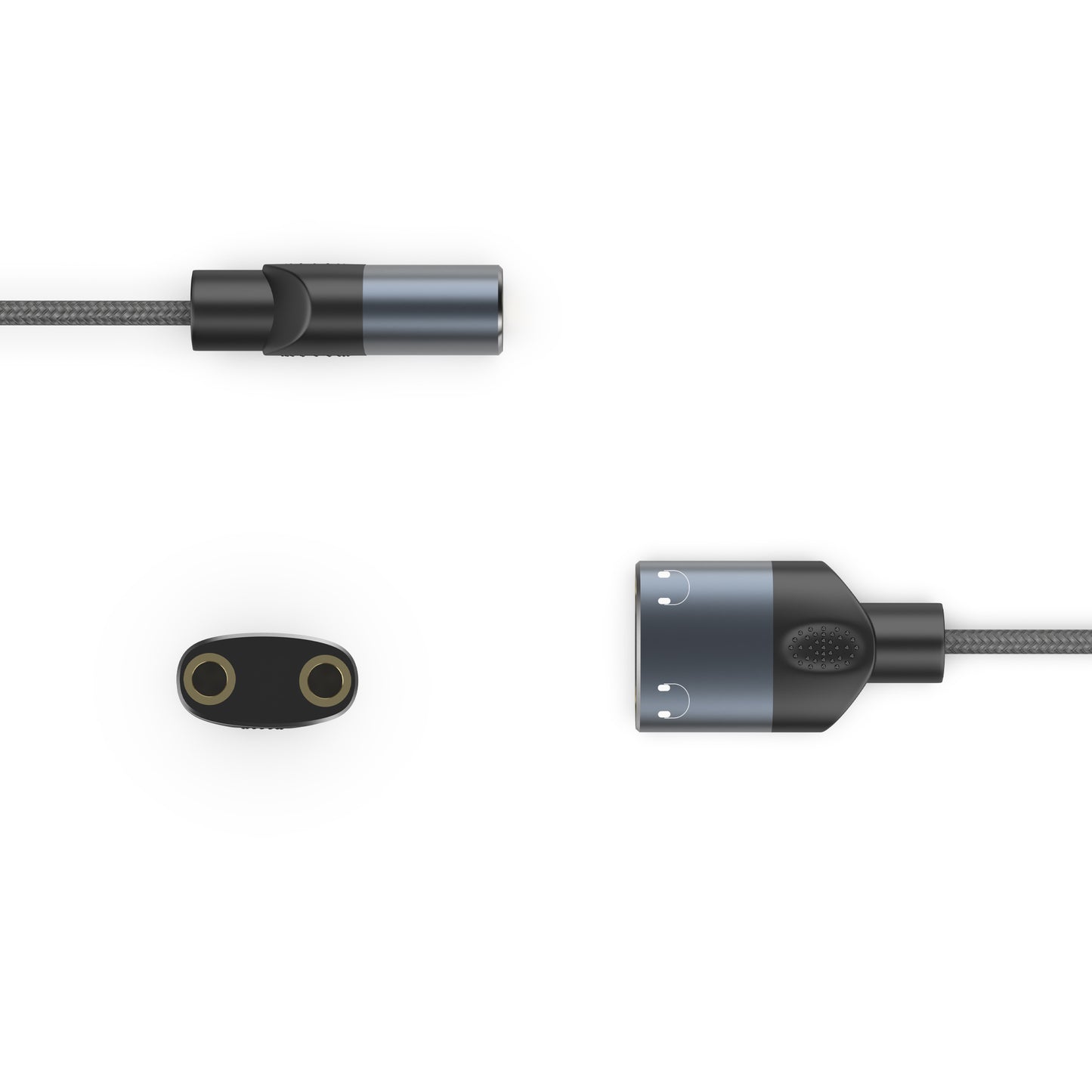 USB C to 2*Aux 3.5 female Audio Adapter | 0.2m